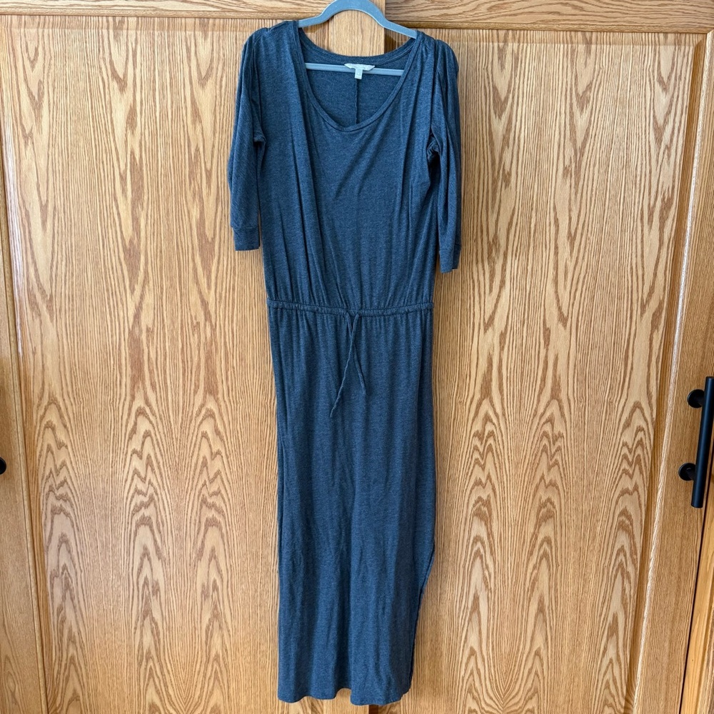 Banana Republic Grey 3/4 sleeve Maxi Dress